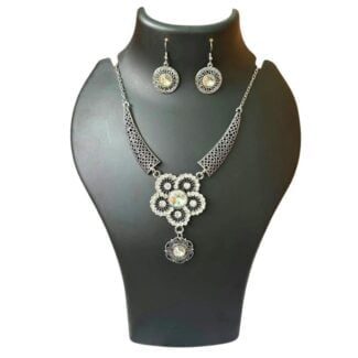 Oxidised Saree Maala with Earrings