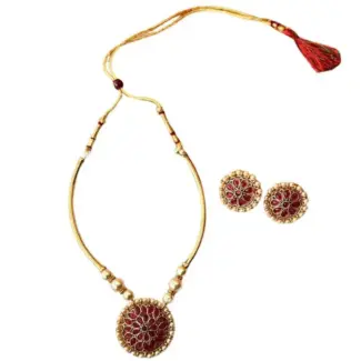 Choker Necklace with Earrings