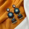 Blue and Black Jhumka