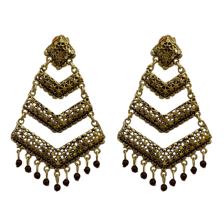 Three Layered Silver Earring