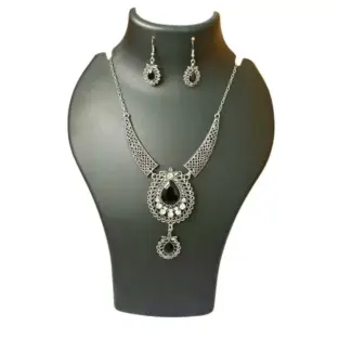 Oxidised Saree Maala with Earrings