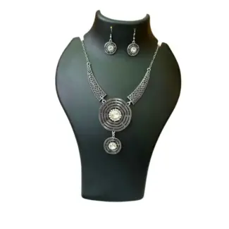 Oxidised Saree Maala with Earrings