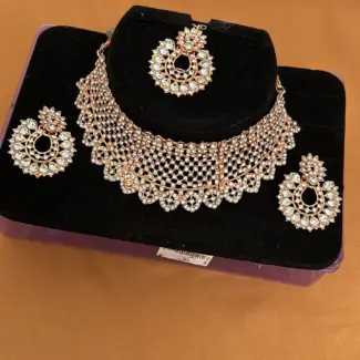 Necklace set with Earrings and Tikka