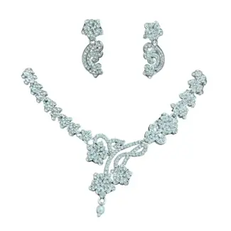 Simple White Necklace Set