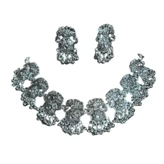 Oxidized Necklace with Earrings