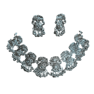 Oxidized Necklace with Earrings