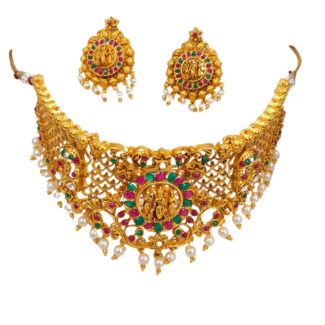 Beautiful Matt finish Traditional jewellery set