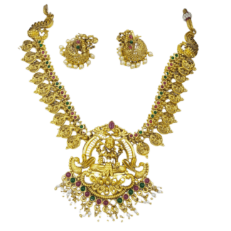 Matt Finished Necklace with Jhumka