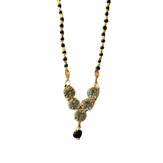 White artificial Stone Mangal Sutra