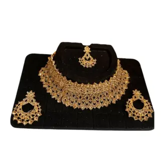 Gold colour Bridal Set with Tikka