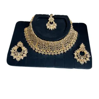 Gold colour Bridal Set with Tikka