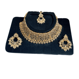 Gold colour Bridal Set with Tikka