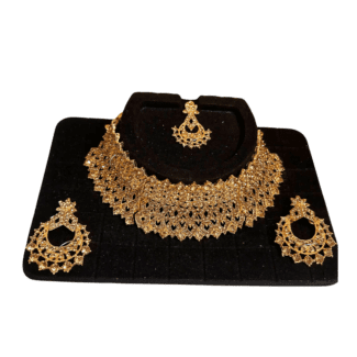 Gold colour Bridal Set with Tikka