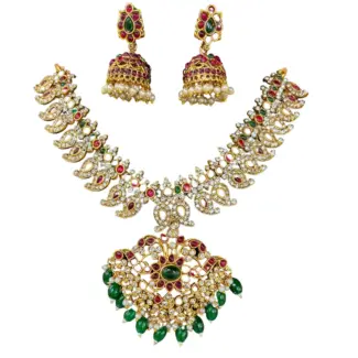 Classic Kemp & Stone Mango Necklace with Jhumka