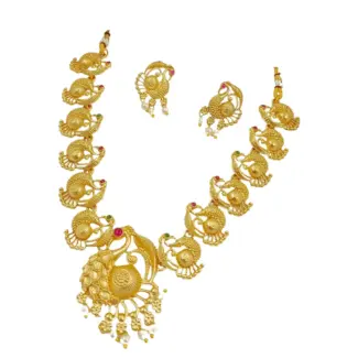 Peacock designed Necklace & Earrings