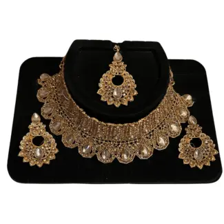 Gold Coloured Full Necklace Set