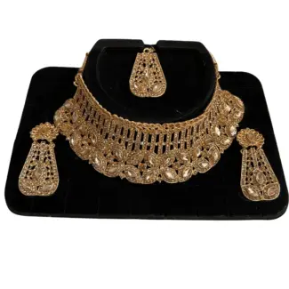 Gold Coloured Full Necklace Set