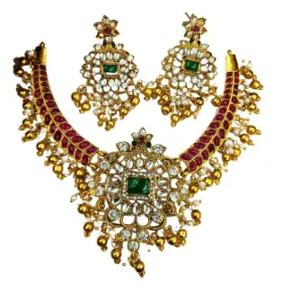 Kemp stone Necklace with Earings