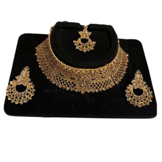 Gold Coloured Full Necklace Set
