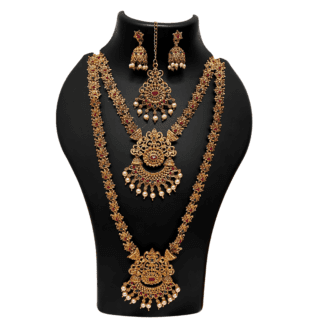 Necklace, Haram with Jhumka & Tikka