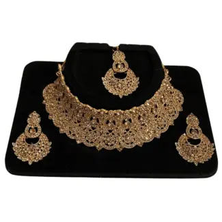 Gold Coloured Full Necklace Set
