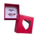 Blue stone Silver Couple Rings