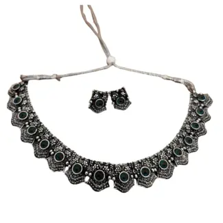 Tiny Peacock design Necklace with Earrings