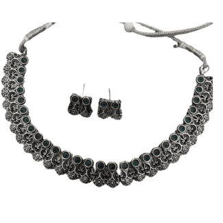 Tiny Peacock design Necklace with Earrings