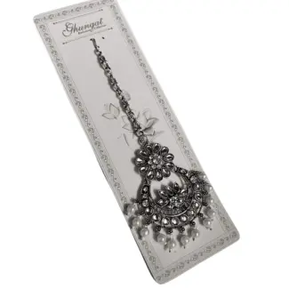 Tikka with White stone and Beads