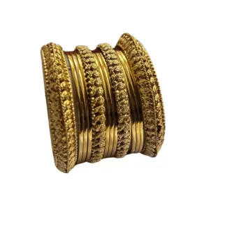 13 Pieces Golden Bangles