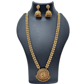 Gold Colored Haram with Jhumka