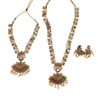 Matt finish Haram & Necklace with Jhumka