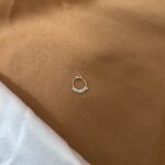 Goldedn ring type Nose Septum with stones