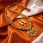 Multi layer Beads Maala & Earrings