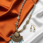 Light Blue Maala & Earrings