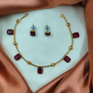 Simple Necklace and Earrings