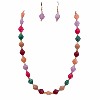 Multicolor Maala & Earrings
