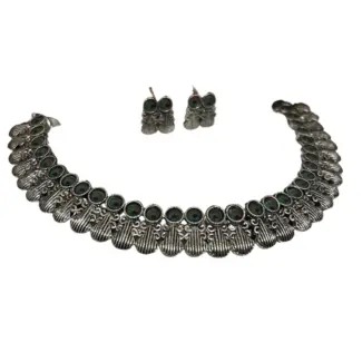 Peacock Necklace with Earrings