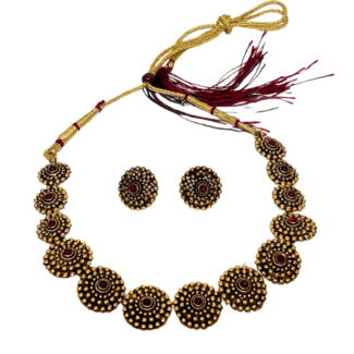 Dull Gold Necklace set