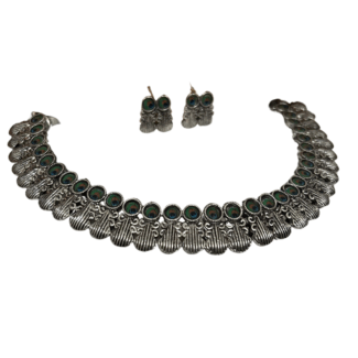 Peacock Necklace with Earrings