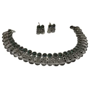 Peacock Necklace with Earrings