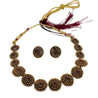 Dull Gold Necklace set