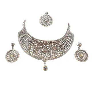 White stone Bridal Set