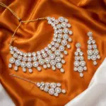 White Stone Necklace Set