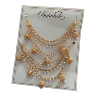 Three layer Jhumka Hanging Earchains