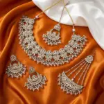 Gold Colored Necklace set with Headpiece