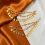 Coin design with Gold balls Ear-chain