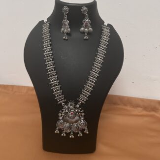 Silver Maala with Earrings