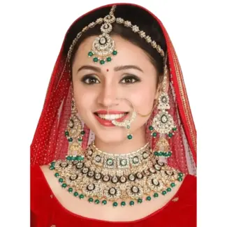 Green Beads Necklace set