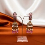 Purple Jhumka with Stones
